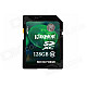 Kingston 128GB SDXC SDX10V/128G Class 10 UHS-I Flash Memory Card