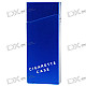 Lady's Aluminum Alloy Cigarette Case - Blue (Holds 10)