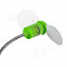 USB Powered Flexible Neck 2-Blade Fan - White + Green + Silver