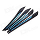 YI-279 3M Automotive Anti-bump Rubber Car Body Adhesive Strips - BLack + Blue (4 PCS)