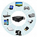MO.MAT MOONSUN Portable FHD LED Mini Home Projector w/ HDMI / VAG / USB 2.0 / AV / SD - Black
