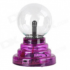 3" Magic Party Christmas Gift Static Plasma Lightning Ball Sphere - Crystal Purple