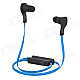 BT-H06 Sports Mini Stereo Bluetooth V3.0 In-Ear Earphones w/ Microphone for Running - Black + Blue