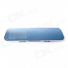 MIYUOG F8 4.3'' Blue Mirror Screen Recorder Car DVR w/ 13.0MP Dual Camera / G-sensor - Blue + Black