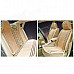 EL14042701 Summer Viscose Car Seat Cushion Set - Beige + Brown