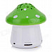 SLANG F28 Mini Mushroom Rechargeable Media Player Speaker w/ RGB LED / USB 2.0 / TF / FM - Green