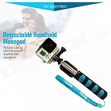 TELESIN C00935 42.5" Retractable Remote Monopod for Gopro Hero 4/ 2 / 3 / 3+ / 4 - Black + Blue