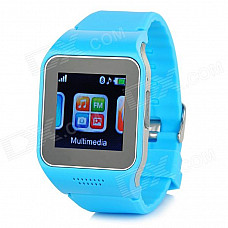 V9 GSM & Bluetooth Wrist Watch Phone w/ 1.5" Screen, Quad-band, FM - Blue