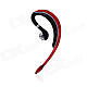 B.O.W H8800 Rechargeable Bluetooth V3.0 Mini Earhook Headset w/ Microphone - Black + Red