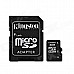 Kingston 4GB microSDHC Class 4 Flash Memory Cards with SD Adapter SDC4/4GB