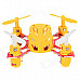 WLtoys V292 Outdoor 2.4GHz Mini 4-CH 6-Axis R/C Aircraft w/ Gyro - Yellow