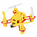 WLtoys V292 Outdoor 2.4GHz Mini 4-CH 6-Axis R/C Aircraft w/ Gyro - Yellow