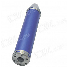 Kapeer 60mm x 280mm Shark Mouth Exhaust Pipe Silencer Muffler for Motorcycle - Blue + Silver