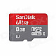 Sandisk SDSDQUA-008G Micro SD / TF Memory Card w/ SD Adapter - 8GB