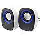 WLD FS-34 2 x 3W Mini Speakers for Laptop / Computer - White + Blue (2 PCS)
