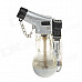 Fashionable Gourd Shape Wind-proof Butane Gas Lighter w/ LED Light - Transparent