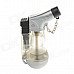 Fashionable Gourd Shape Wind-proof Butane Gas Lighter w/ LED Light - Transparent