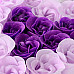 Romantic Rose Shaped 18-Soap Flower Bath Confetti - Grey Violet + Modena