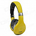 OYK OK-400 3.5mm Wired Stereo Headband Headphone - Lemon Yellow + Silver