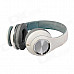 OYK OK-8808 3.5mm Wired Stereo Headband Headphone w/ Microphone - White