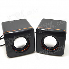 WLD FS-22 2 x 3W Mini Speakers for Laptops / Computers - Black (2 PCS)