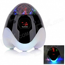 SLANG TY-030 Rechargeable Multimedia Player Speaker w/ RGB LED / USB 2.0 / TF / FM - Black + White