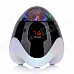 SLANG TY-030 Rechargeable Multimedia Player Speaker w/ RGB LED / USB 2.0 / TF / FM - Black + White