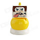 Fun Ceramic Cartoon Closestool Style Ashtray w/ Water Flush - Yellow + White