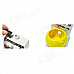 Fun Ceramic Cartoon Closestool Style Ashtray w/ Water Flush - Yellow + White