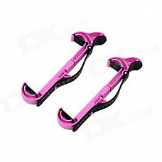 Car Steering Wheel Mounted Holder Bracket for Mobile Phone - Pink (2 PCS)