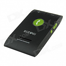 Egtong E6 Universal Dual-Standby Sunvisor Mounted Bluetooth V4.0 Handsfree Speakerphone - Black