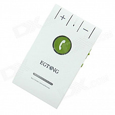 Egtong E6 Universal Dual-Standby Sunvisor Mounted Bluetooth V4.0 Handsfree Speakerphone - White