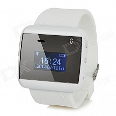 2S 1" OLED Waterproof Bluetooth V3.0 Wrist Watch - White