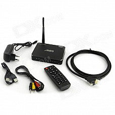 TWP-M8S Quad-Core Android 4.4 Smart TV Box w/ 2GB RAM / 16GB ROM / Mic / USB / TF / Wi-Fi - Black