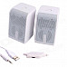 Jeway JS-3115 2.0 Channel Fashion Speakers Set for Laptop / Tablet PC - Silver + White