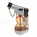 602 Creative Fashion Gourd Shape Wind-proof Gas Lighter with LED Light - Orange