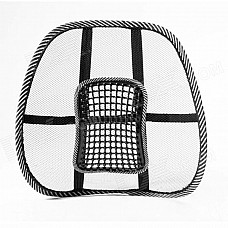 HY01 Mesh Massage Car Seat Cushion Waist Pad - Black