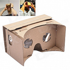 NEJE ZB01 DIY Google Cardboard Virtual Reality 3D Glasses - Brown