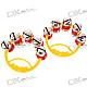 Hard Plastic 10-Bell Tambourines (Pair)