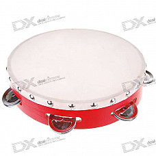 Hard Plastic Leather Tambourine - Random Color