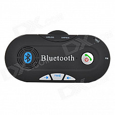 LR-30 Bluetooth V3.0 Handsfree Car Speaker Phone w/ FM - Black