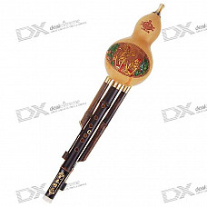 Handcrafted Bottle Gourd Bamboo Flute with Protective Case