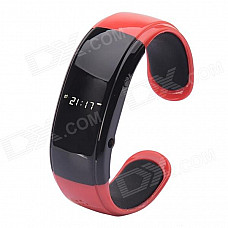 NEJE NJ-010 Smart Bluetooth V3.0 Bracelet Watch w/ Answer Call / Music Player - Black + Red