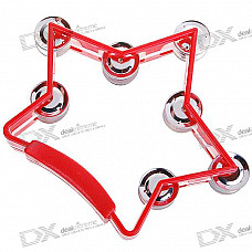 Hard Plastic Star Shaped Tambourines (Color Assorted)