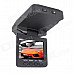 Merdia QPYP22T1 2.5" TFT LCD 0.96" CMD 270 Degree Wide Angle Car DVR w/ 6-LED - Black (DC 12~24V)