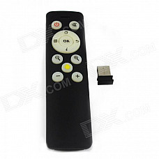 12-Button Wireless 2.4G Remote Controller - Black + White (2 x AAA)