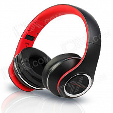 OYK OK-8808 3.5mm Wired Stereo Headband Headphone w/ Microphone - Red + Black