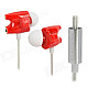 TTPOD T1-Enhanced High Quality Hi-Fi 3.5mm In-Ear Earphone Red + Silver + White