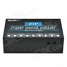 MOSKY ZIP 8-Port Super Pedal R Muting Multifunction Power Supply System for Electric Guitar - Black