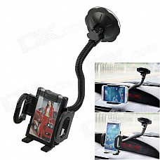 Universal Car 360' Rotatable Super Long Suction Cup Holder for Phone / DVR / GPS / Tablet PC - Black